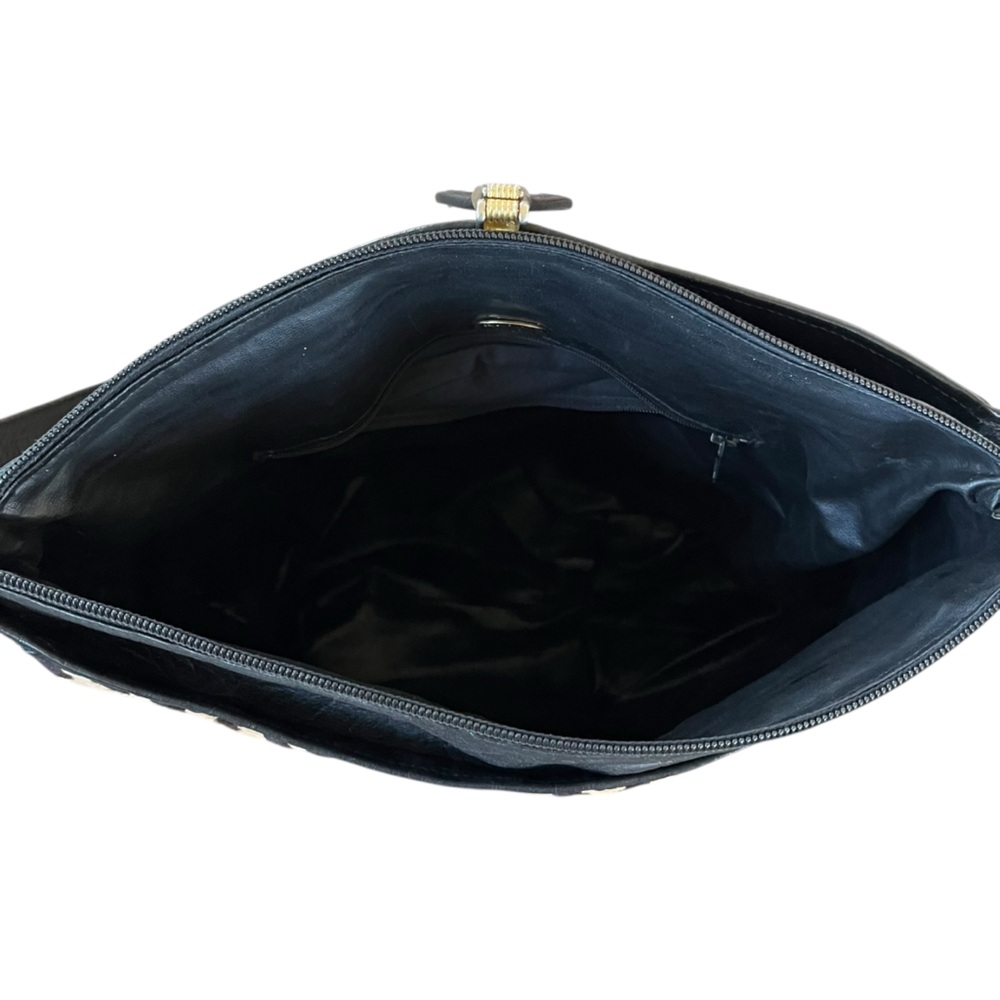Leopard Print Shoulder Bag with Black Trim - Picture 11 of 13
